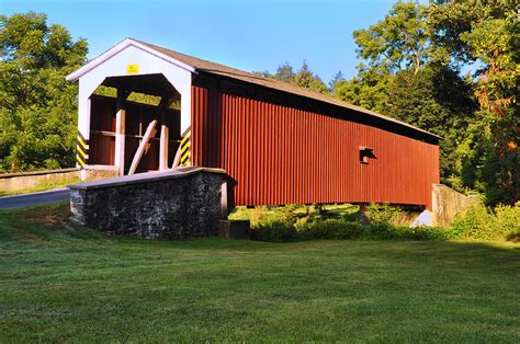 Neffs Mill Covered Bridge In Lancaster County Pa
