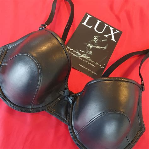 Leather T Shirt Bra In Black Leather Lux Tenebrae