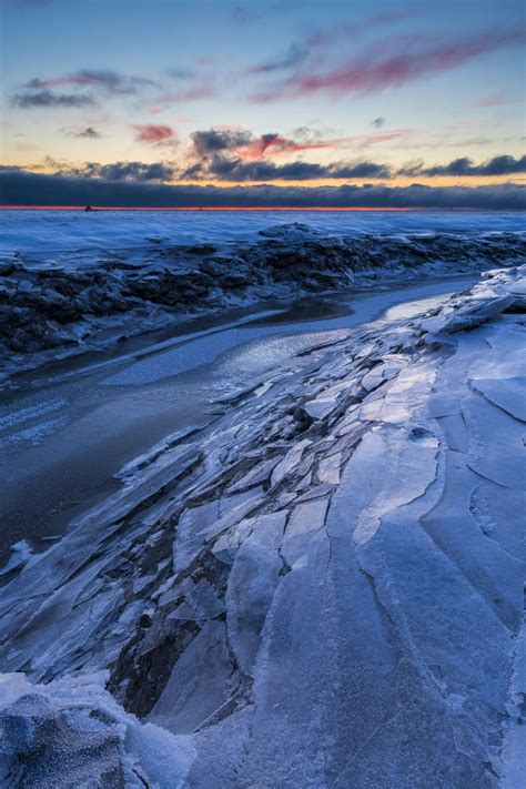 Ice Sheets And Sunset Carl Johnson Photography