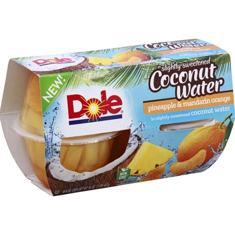 Dole® Pineapple And Mandarin Oranges In Slightly Sweetened Coconut Water