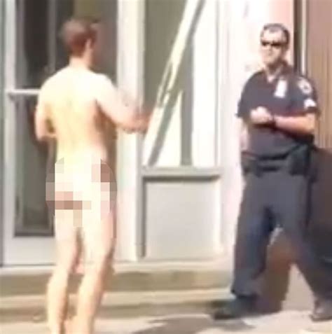 Naked Man Tasered After Running At Police And Screaming You Want To