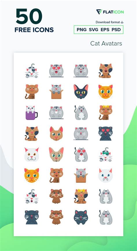 50 Free Vector Icons Of Cat Avatars Designed By Smashicons Animal