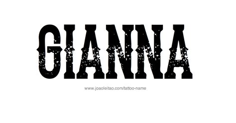 Gianna Name Tattoo Designs