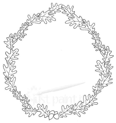 Fall Wreath Coloring Pages Kit Just Paint It Blog