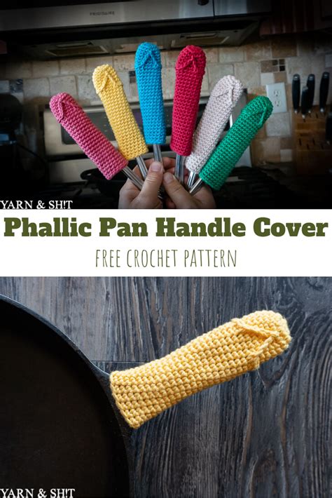 penis pan handle cover free crochet pattern