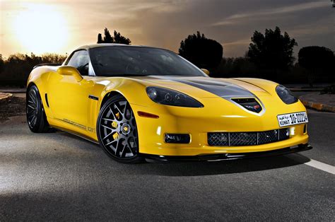 Chevrolet Corvette C6 Grand Sport Yellow Cars Supercars Motors Speed