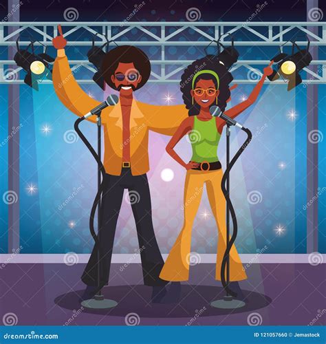 People Dancing Disco Cartoons Stock Vector Illustration Of Dancing