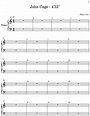 John Cage - 4'33'' - Sheet music for Piano