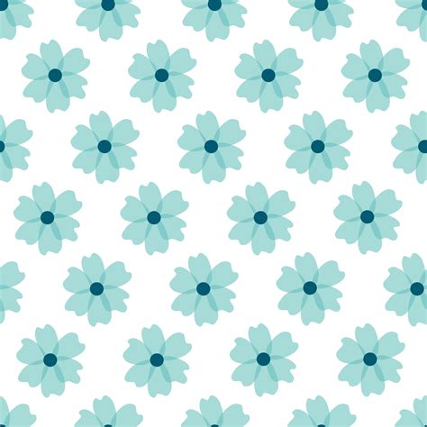 Floral Pattern Pretty Flowers On White Background Printing With Small