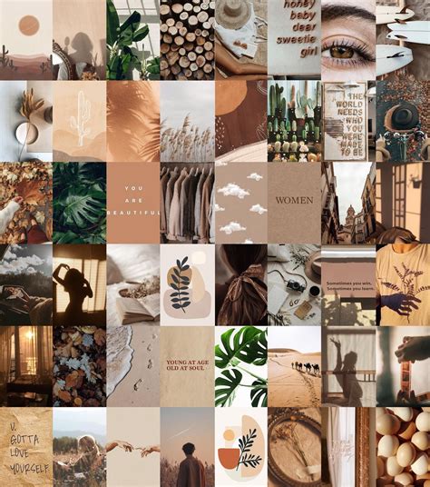Boujee Wall Collage Earth Inspired Collage Kit Boho Picture Collage
