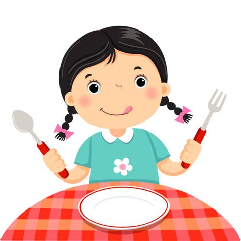 Hungry Girl Clipart With Bow