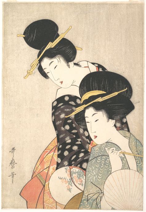 kitagawa utamaro two women japan edo period 1615 1868 the metropolitan museum of art