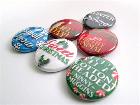 Pop Culture Holidays Set Of Six Buttons Pins Or Magnets