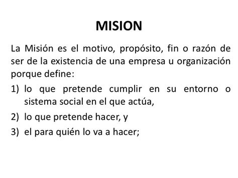 Que Es Mision Y Vision De Una Empresa Ejemplos Opciones De Ejemplo