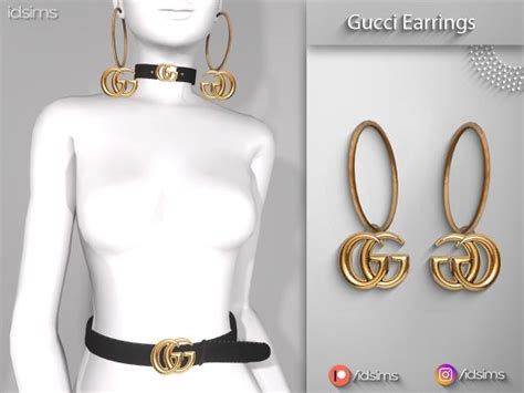 Gucci Earrinhgs The Sims 4 Sims 4 Sims Sims 4 Clothing