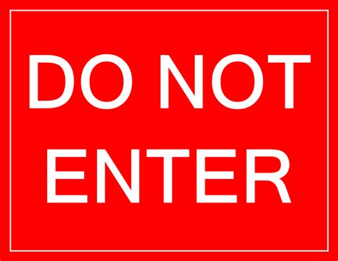 Do Not Enter Sign Printable Free
