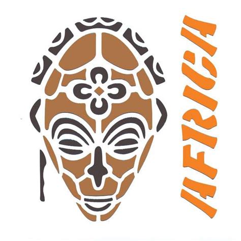 African Mask Stencil Re Usable Stencil Stencils From Africa