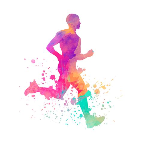 Silhouette Running Man Runner Png Male Runner Sublimation Design