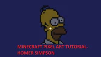 Minecraft Pixel Art Tutorial Homer Simpson Youtube