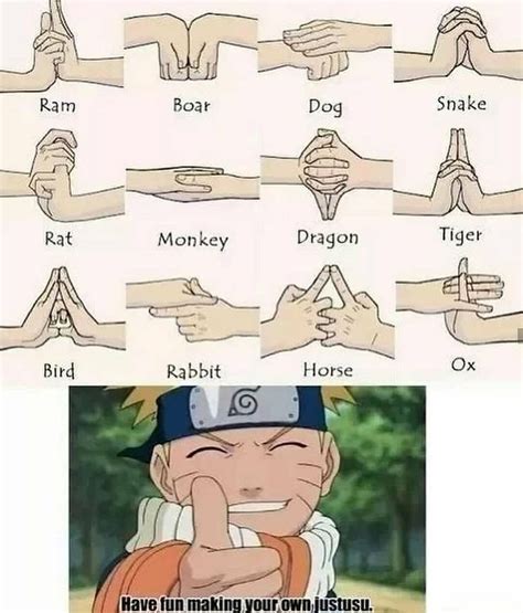 Naruto Hand Signs Jutsus Naruto Personagens Naruto Shippuden Sinais