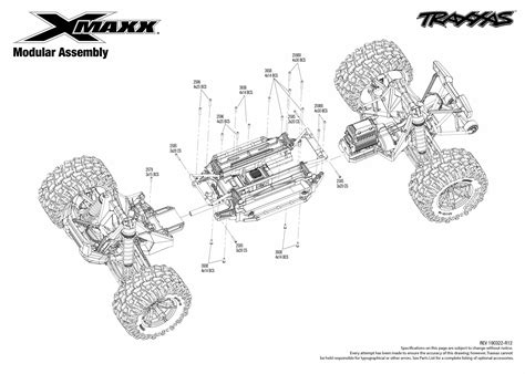 X Maxx 8s 77086 4 Modular Assembly Exploded View Traxxas