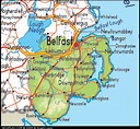 Map of Northern Ireland, County Down