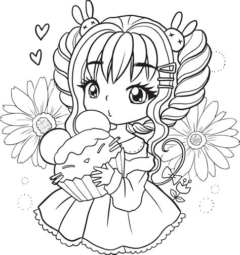 Free Manga Coloring Pages For Kids