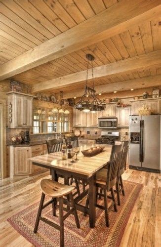 Wyoming log cabin gets beautifully decked out for the holidays. Traditional Family Room Design Ideas, Pictures, Remodel ...