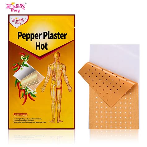Ifory 10 Bags Capsicum Plaster 1018cm Hot Pain Relieving Patch Medical