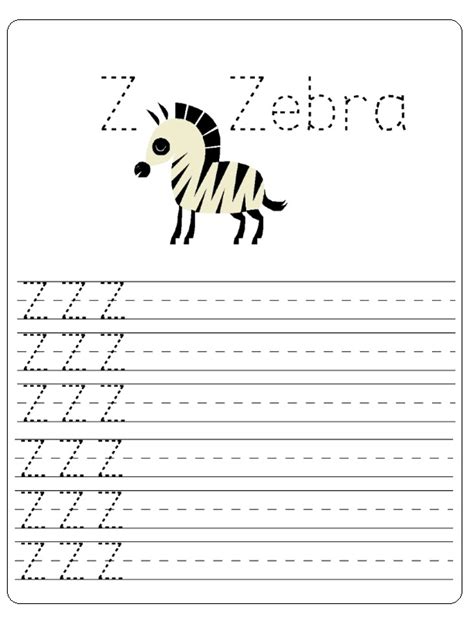 Our kindergarten math worksheets are designed to help kids excel at mathematics and to enjoy it. free printable Uppercase letter z worksheet - Preschool Crafts