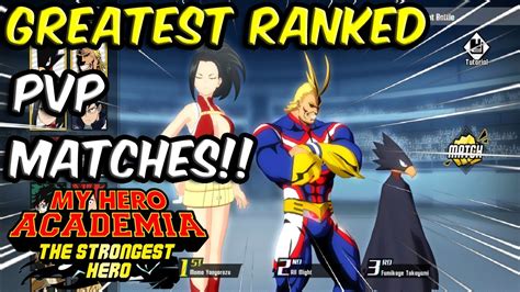 1 Best Pvp Ranked Matches On My Hero Academia The Strongest Hero Youtube