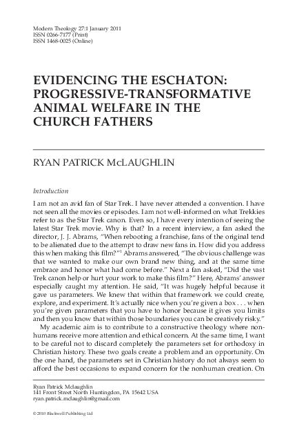 (PDF) Evidencing the Eschaton: Progressive-Transformative ...