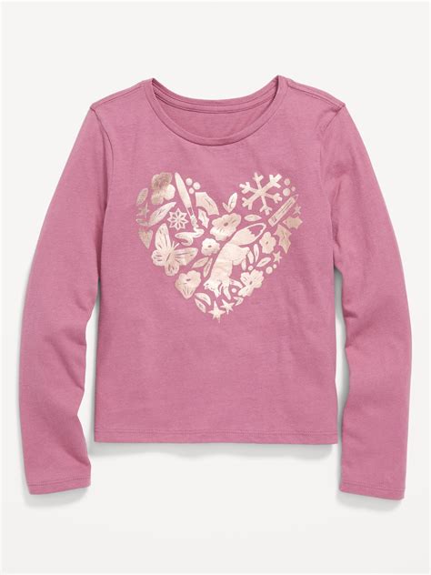 Long Sleeve Graphic T Shirt For Girls Old Navy