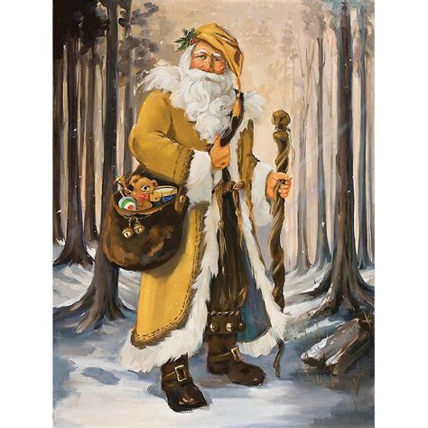 Christmas Yellow Santa Claus 5d Diamond Painting