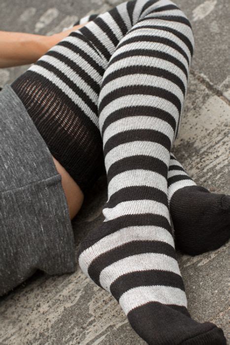 super stripes longer opaque stockings striped stockings cute stockings striped tights thigh