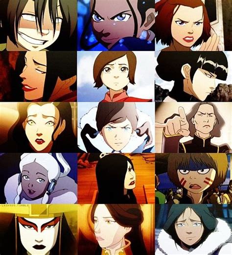 Avatar The Last Airbender And The Legend Of Korra Female Characters