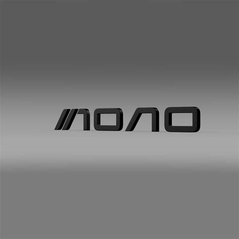 Mono Logo 3d Model Cgtrader