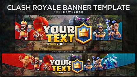 Clash Royale Banner Template Youtube And Twitter Free Download Youtube