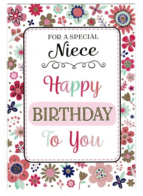 Niece Birthday Card For A Special Niece Happy Birthday To You With