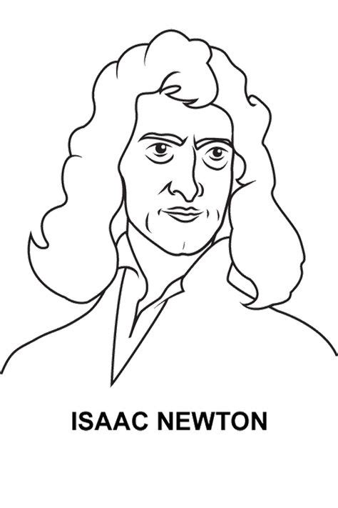 Isaac Newton Coloring Page