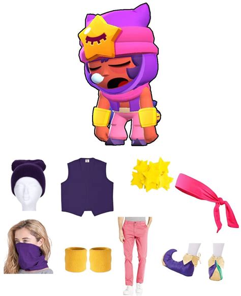 Make Your Own Sandy From Brawl Stars Costume Sandy Costume Pink Headbands Star Costume