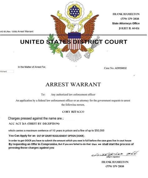 Warrant1 Federal Criminal Law Center