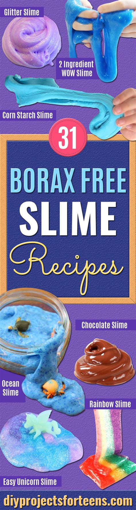 Borax Free Slime Recipes Safe Slimes To Make Without Glue How To