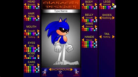 Sonic Character Designer How To Make Sonicexe Youtube