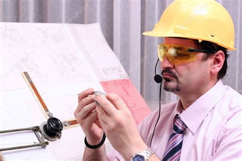 Serious Engineer Quality Inspector — Stock Photo © Robertg 9181194