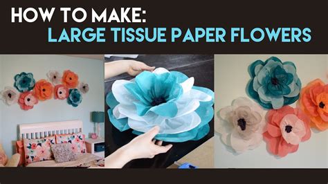 How To Make Large Tissue Paper Flowers Youtube
