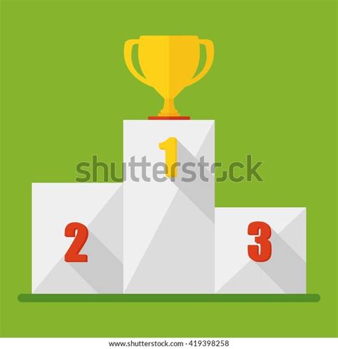 Victory Podium First Second Third Place Stock Vector Royalty Free
