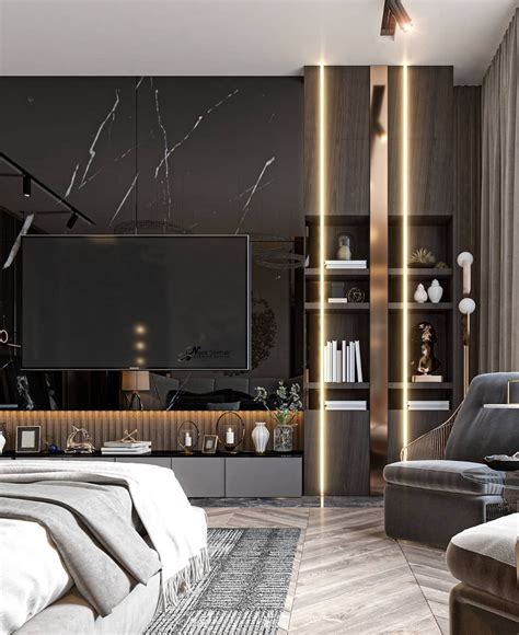 On Instagram “tv Wall Design And Visualization By Nada  Luxurious Bedrooms Modern Luxury Bedroo