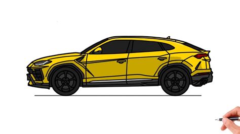 How To Draw A LAMBORGHINI URUS 2019 Drawing Lambo Urus 2018 Car YouTube