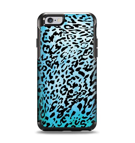 The Hot Teal Cheetah Animal Print Apple Iphone 6 Otterbox Symmetry Case